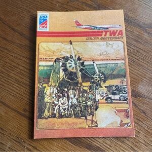 FLIGHT TWA airlines Golden Anniversary 1976 Gourmet Vintage Menu Bicentennial